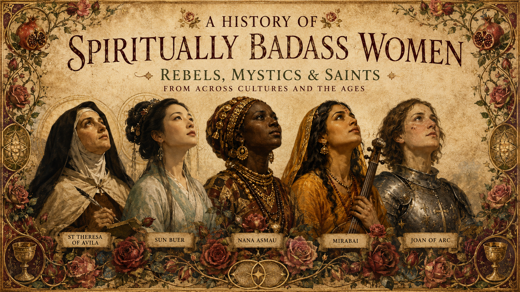 Book cover: A History of Spiritually Badass Women: rebels, mystics and saints from across cultures and the ages